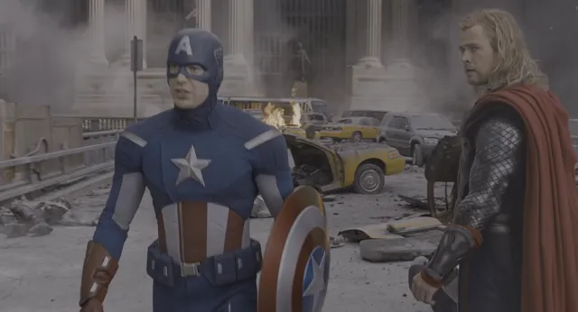 Chitauri Invasion - The Avengers 2012 at 00:00 — CAPTAIN AMERICA