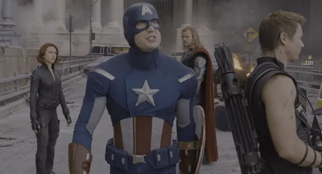 Chitauri Invasion - The Avengers 2012 at 00:02 — CAPTAIN AMERICA