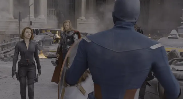 Chitauri Invasion - The Avengers 2012 at 00:04 — CAPTAIN AMERICA