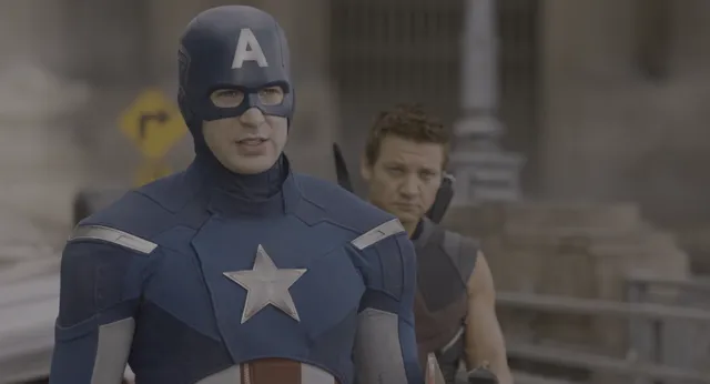 Chitauri Invasion - The Avengers 2012 at 00:24 — CAPTAIN AMERICA