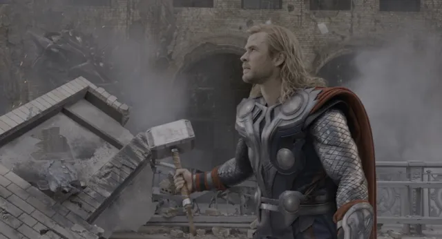 Chitauri Invasion - The Avengers 2012 at 02:13 — CAPTAIN AMERICA