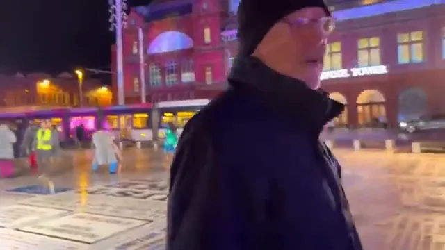 Excuse me HE at 00:18 — MALE POLICE OFFICER