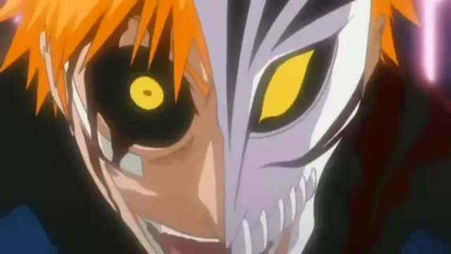 Hollow Ichigo vs Byakuya Kuchiki at 01:10 — HOLLOW ICHIGO
