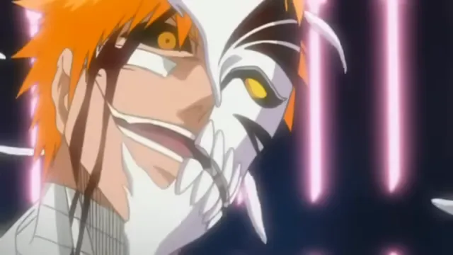 Hollow Ichigo vs Byakuya Kuchiki at 02:18 — HOLLOW ICHIGO
