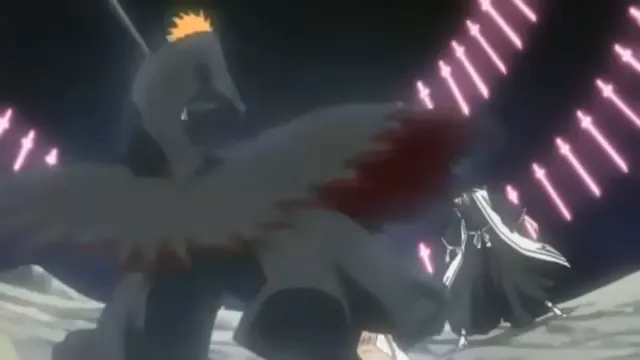 Hollow Ichigo vs Byakuya Kuchiki at 02:35 — HOLLOW ICHIGO